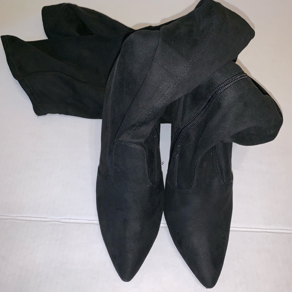 Black Suede over the knee boots